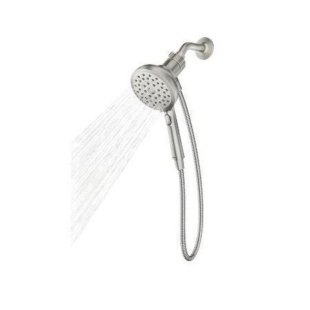 Moen Verso 8-Function 5 Diameter Showerhead with Handshower in Spot Resistant Nickel 220H2EPSRN